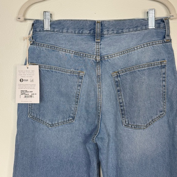 New ETICA Altin Loose Fit Crop Distressed Jean Size 26 - Picture 7 of 7